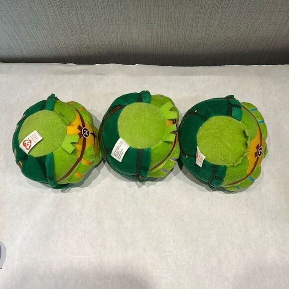 Ty Beanie Ballz TMNT Set Lot Teenage Mutant Ninja Turtles Plush Stuffed Animals - Picture 6 of 9